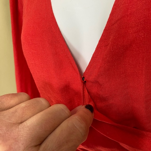 Lulu’s Coral Tie Back Dress, Size M - Picture 6 of 6